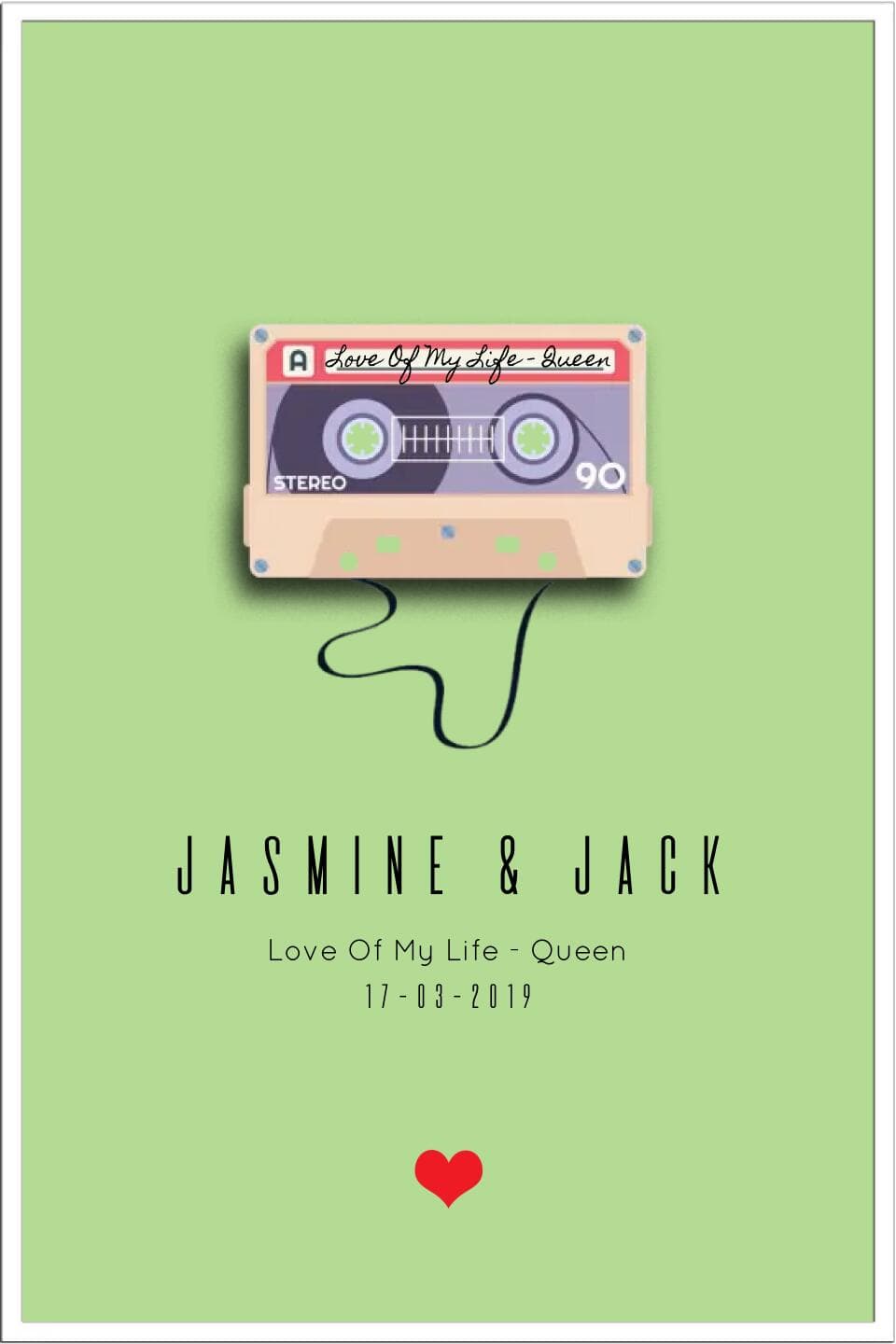 Personalised Mix Tape Framed Print